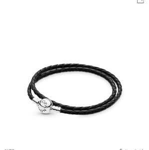 Pandora Double Leather Charm Bracelet